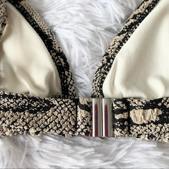 Cupshe NWT Bikini Swimsuit Low Waist V Neck Textured Snakeskin Two Piece - Picture 9 of 15